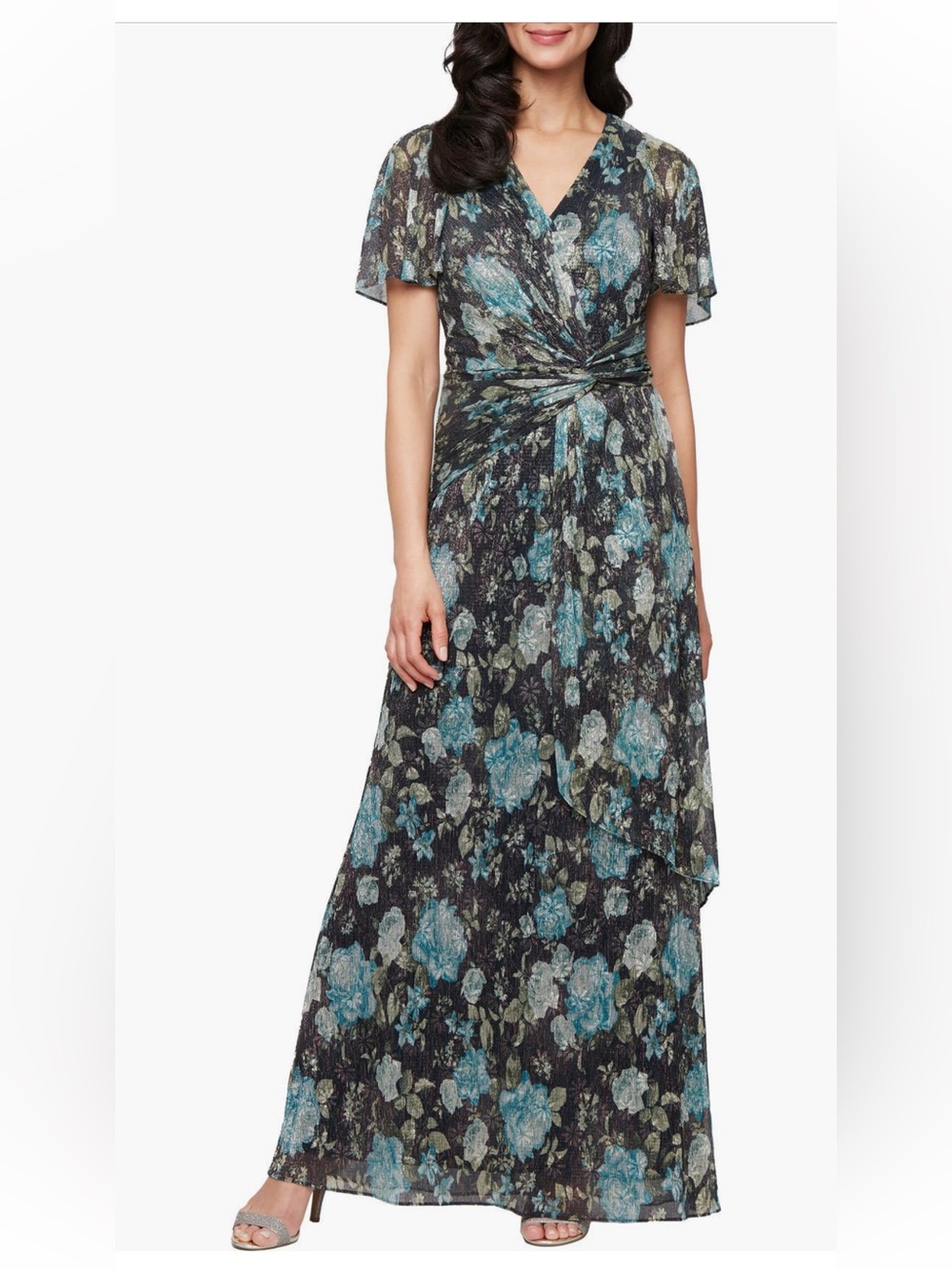 SL FASHIONS
Knot Front Flutter Sleeve
Chiffon Gown, sz 8petitie